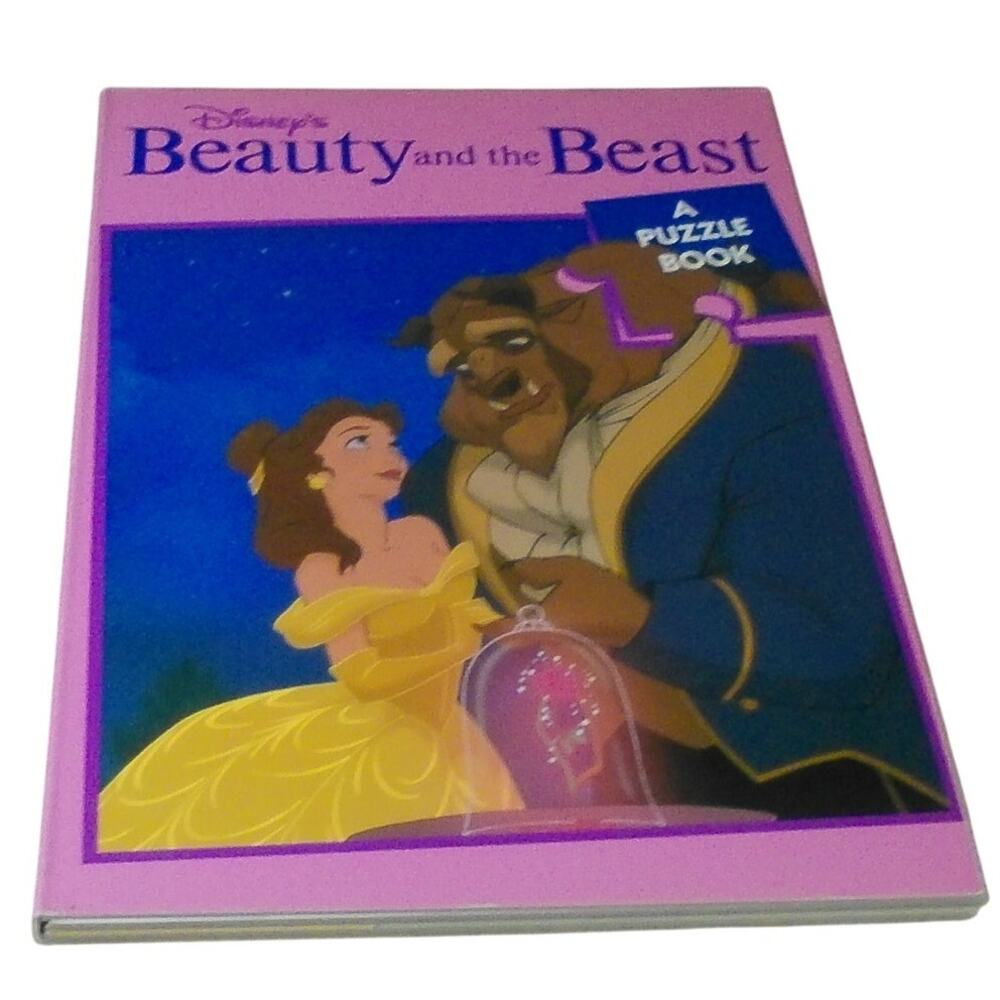 1993 Disney Beauty & The Beast Puzzle Book Penguin Books Vintage